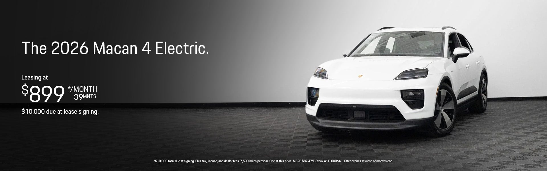 2026 Porsche Macan 4 Electric Lease Special