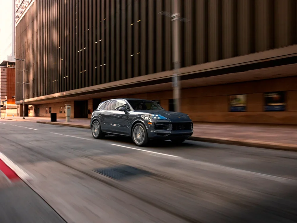 Porsche Cayenne in quartzite grey metallic color