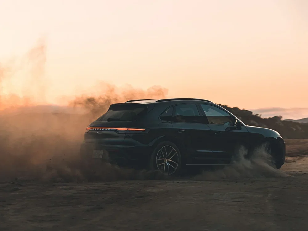 Porsche Macan in lava black in North Denver